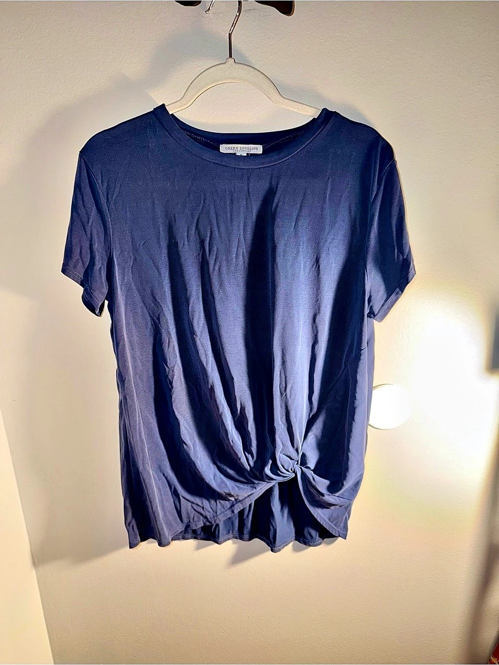 Green Envelope Blue Short Sleeve